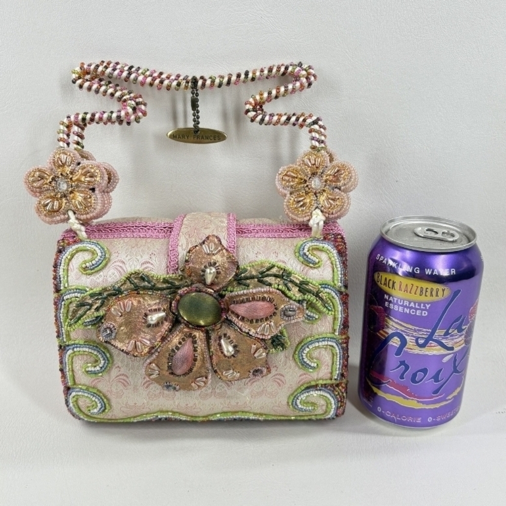 Mary Frances Pink Beaded Handbag